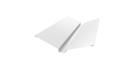 Планка ендовы верхней 115x30x115 0,45 PE с пленкой RAL 9003 сигнальный белый (2м)