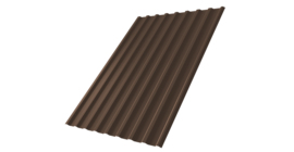 Профнастил С20R Grand Line 0,5 GreenCoat Pural BT RR 887 шоколадно-коричневый (RAL 8017 шоколад)