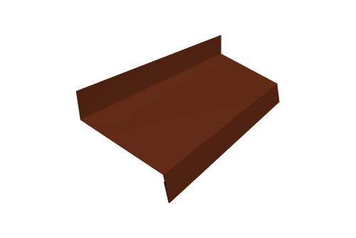 Отлив простой 50 0,5 Satin с пленкой RAL 3009 оксидно-красный (2м)