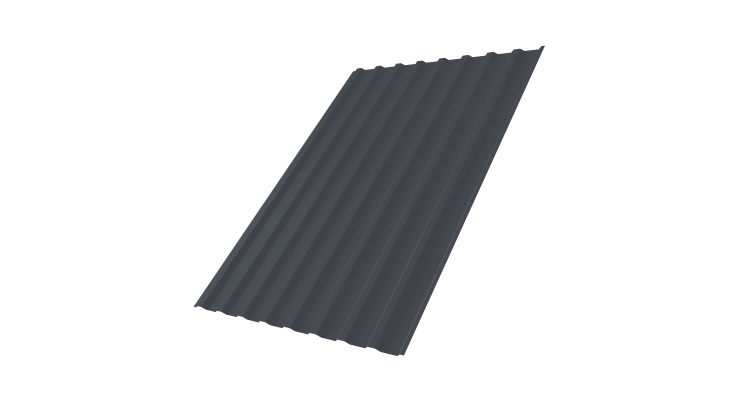 Профнастил С20В 0,45 Drap-double TX RAL 7024 мокрый асфальт