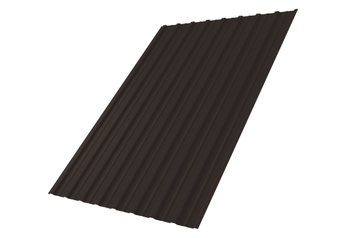 Профнастил С10A 0,45 PE RR 32 темно-коричневый