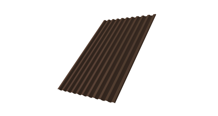 Профнастил С21R 0,5 Satin Matt TX RAL 8017 шоколад