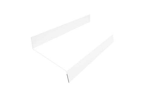 Отлив простой 50 0,4 PE с пленкой RAL 9003 сигнальный белый (2м)