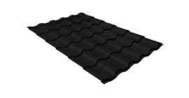 Металлочерепица кредо Grand Line 0,5 Drap RAL 9005 черный