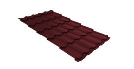 Металлочерепица квинта плюс 0,45 Drap ST RAL 3005 красное вино