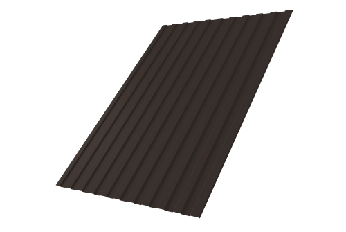 Профнастил С8A 0,5 Satin Matt TX RR 32 темно-коричневый