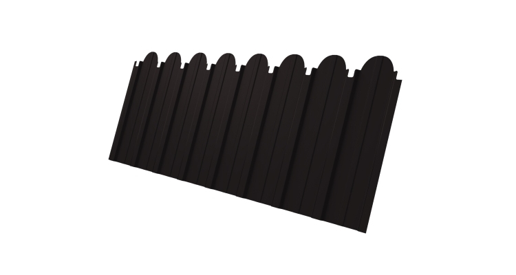 Профнастил C10A фигурный 0.5 PurPro с пленкой RAL 9005 черный