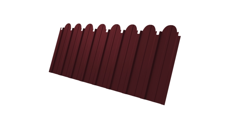Профнастил C10A фигурный 0,5 Satin Matt RAL 3005 красное вино
