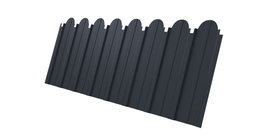 Профнастил C10A фигурный 0.5 Satin Matt RAL 7024 мокрый асфальт