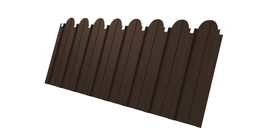 Профнастил C10A фигурный 0.5 Satin Matt RAL 8017 шоколад