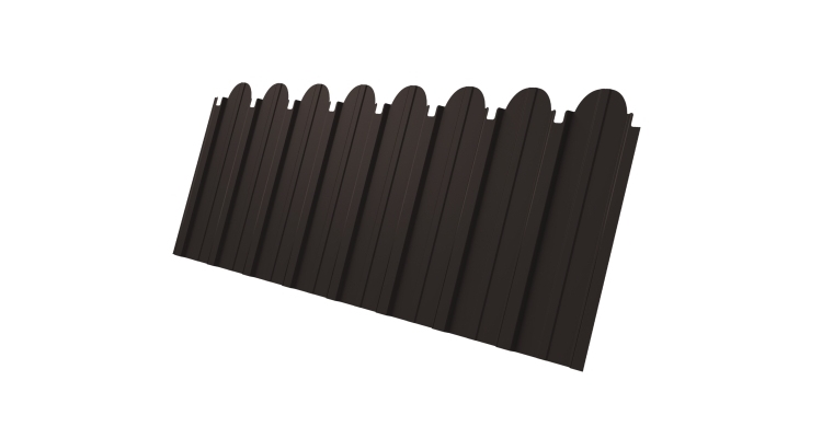 Профнастил C10A фигурный 0.5 Drap TX RR 32 темно-коричневый