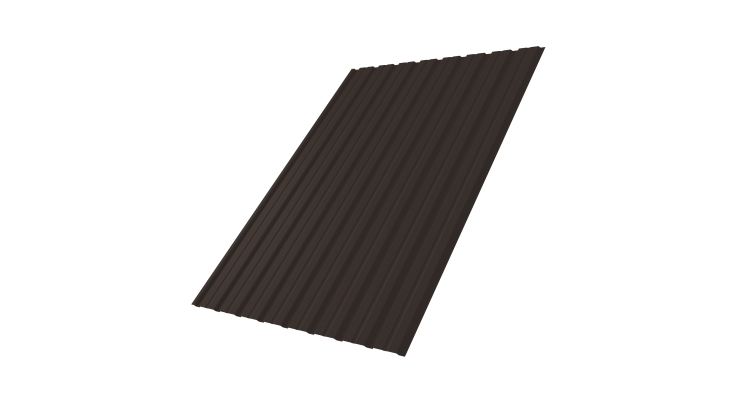 Профнастил С10B 0.5 Drap RR 32 темно-коричневый