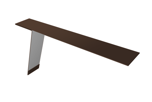 Планка карнизная фальц Grand Line 130х80 0,5 PE с пленкой RAL 8017 шоколад (2м)