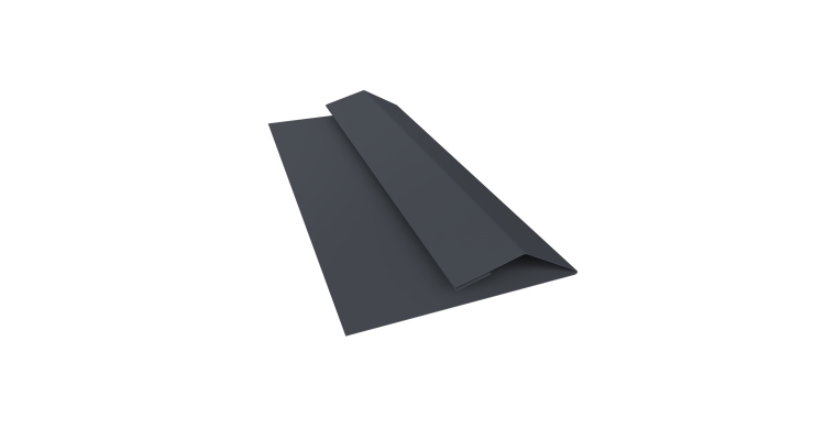 Планка финишная Блок-хаус new 0,45 Drap TwinColor RAL 7024 мокрый асфальт (3м)