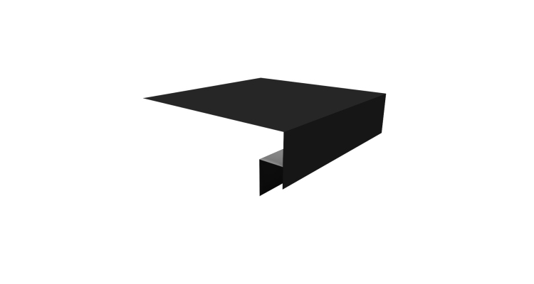 Планка околооконная сложная Блок-хаус new 200х50х27 0,45 PE с пленкой RAL 9005 черный (2м)