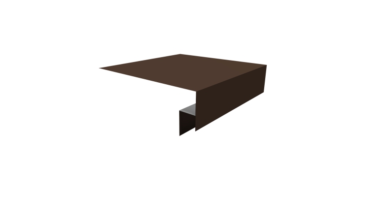 Планка околооконная сложная Блок-хаус new 200х50х27 0,5 Satin с пленкой RAL 8017 шоколад (3м)