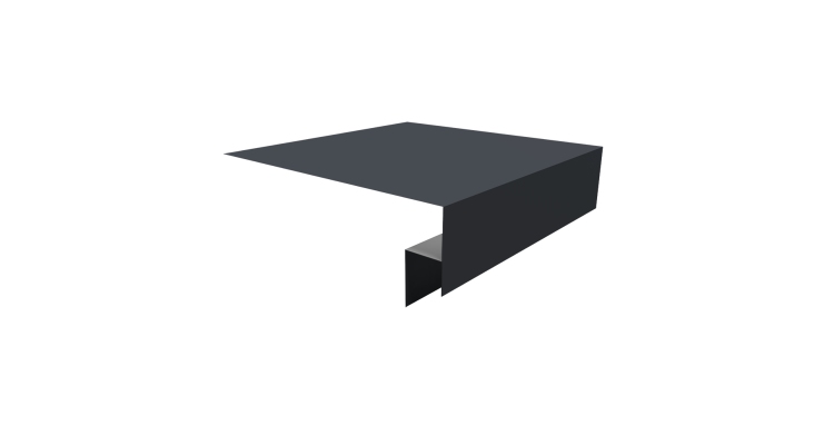 Планка околооконная сложная Блок-хаус new 250х50х27 (j-фаска) 0,45 Drap TR RAL 7024 мокрый асфальт (2м)