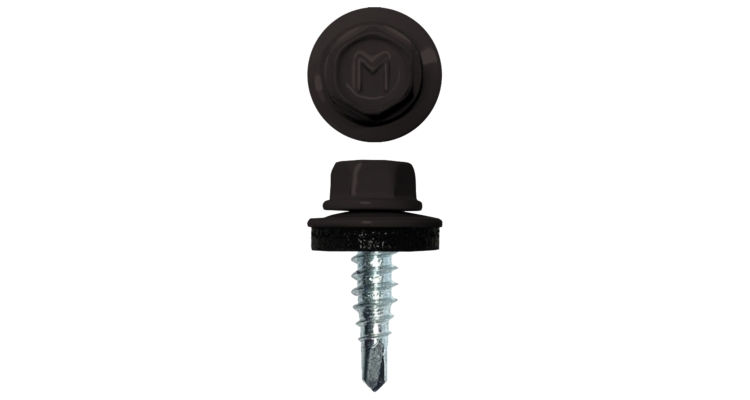 Саморез по металлу Daxmer 4.8х19 RAL 8019 (250) сверло №2