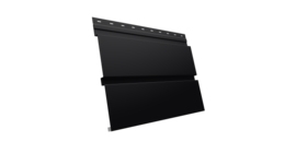 Софит металлический Квадро Брус без перфорации 0,45 Drap TX с пленкой RAL 9005 черный