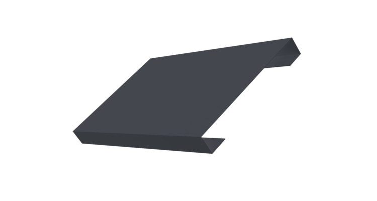 Ламель лицевая 150 забора жалюзи Texas 0.5 Velur X с пленкой RAL 7024 мокрый асфальт