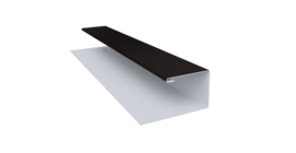 Планка П-образная Экобрус 0,5 Satin Matt TX RAL 9005 черный (3м)