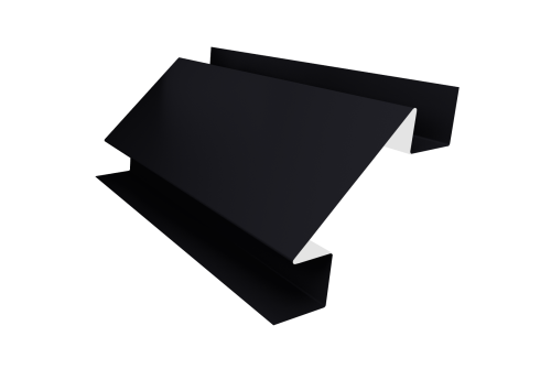 Планка угла внутреннего сложного Экобрус Grand Line 0,5 Drap TX RAL 9005 черный (2м)