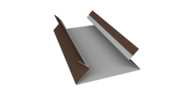Планка угла внутреннего составная верхняя 0,5 Satin с пленкой RAL 8017 шоколад (3м)