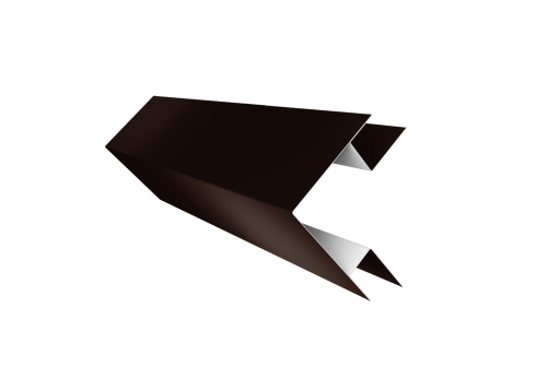 Угол внешний сложный 75х75 0,45 Drap TX RAL 8017 шоколад (3м)