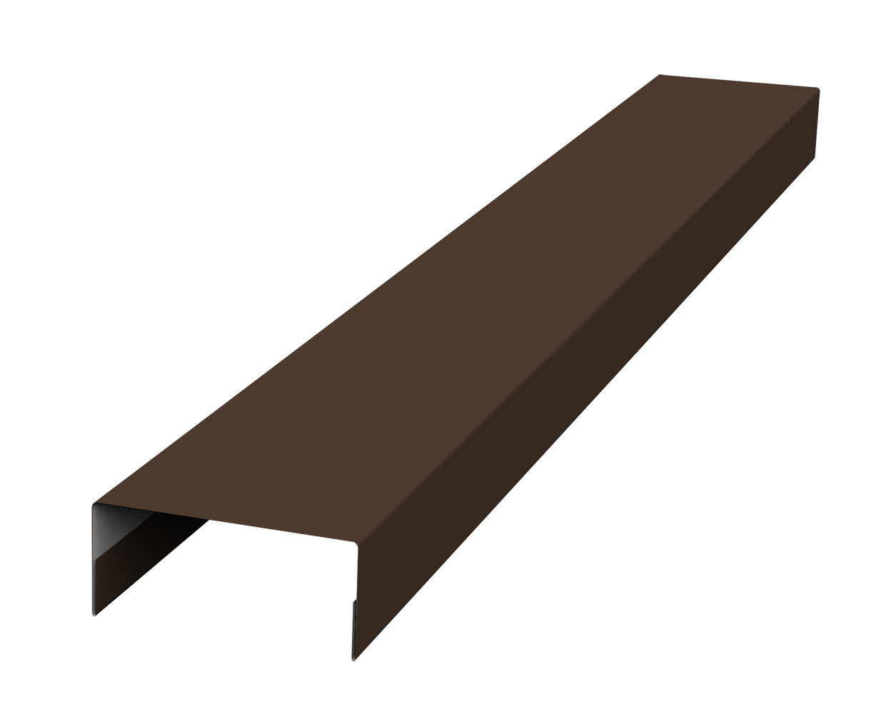 Ламель лицевая 125 забора жалюзи Texas стартовая/финишная для калиток и ворот 0.5 Rooftop Бархат с пленкой RAL 8017 шоколад