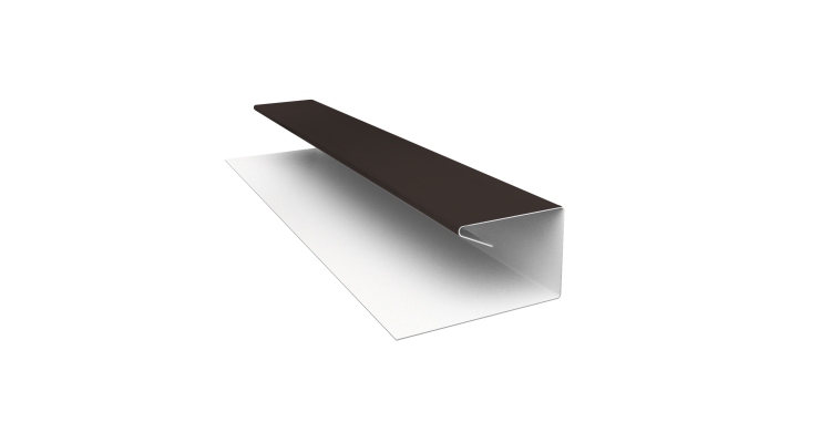Планка П-образная завершающая сложная (КД) 0,45 Drap RR 32 темно-коричневый (2м)