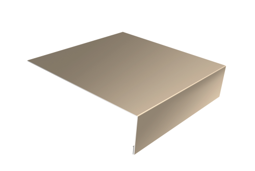 Планка лобовая/околооконная простая 190х50 0,45 Drap TX RAL 1015 светлая слоновая кость (2м)