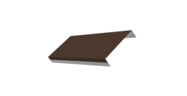 Ламель обратная 125 забора жалюзи Texas стартовая/финишная для калиток и ворот 0,5 Satin с пленкой RAL 8017 шоколад