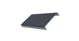 Ламель обратная 150 забора жалюзи Texas стартовая/финишная для калиток и ворот 0,5 Rooftop Бархат с пленкой RAL 7024 мокрый асфальт