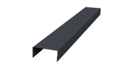 Крышка 45х20 жалюзи Texas 0,5 PurPro Matt 275 RAL 7024 мокрый асфальт (2,5м)