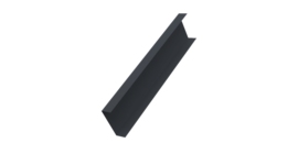 Декоративная накладка на столб универсальная 60х60 для забора жалюзи 0,5 Velur X RAL 7024 мокрый асфальт (2,5м)