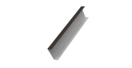 Декоративная накладка на столб универсальная 62х55 для забора жалюзи 0,5 Satin RR 32 темно-коричневый (2,5м)