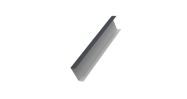 Декоративная накладка на столб универсальная 80х80 для забора жалюзи 0,45 Drap TR RAL 7024 мокрый асфальт (2,5м)