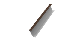 Декоративная накладка на столб универсальная 80х80 для забора жалюзи 0,5 Satin RAL 8017 шоколад (2,5м)