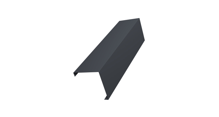 Декоративная накладка на столб универсальная угловая 80х80 для забора жалюзи 0,5 Velur X RAL 7024 мокрый асфальт (3м)