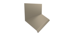 Планка примыкание верхнее к стене фальц Grand Line 150х130х20 0,45 Drap TX RAL 1015 светлая слоновая кость (3м)