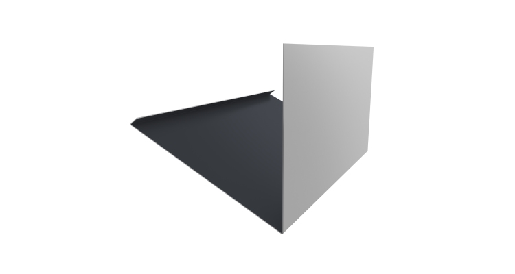 Планка примыкание верхнее к трубе фальц 0,5 PE с пленкой RAL 7024 мокрый асфальт (2м)