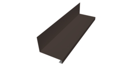 Планка примыкание нижнее к трубе фальц 0,45 Drap ST RR 32 темно-коричневый (3м)