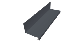 Планка примыкание нижнее к трубе для Кликфальц Pro Grand Line 0,5 Satin с пленкой RAL 7024 мокрый асфальт (3м)