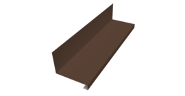 Планка примыкание нижнее к трубе для Кликфальц Pro Grand Line 0,5 Drap TX RAL 8017 шоколад (2м)