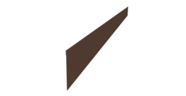 Ламель забора жалюзи Palermo стартовая/финишная для калиток и ворот 0,45 PE RAL 8017 шоколад