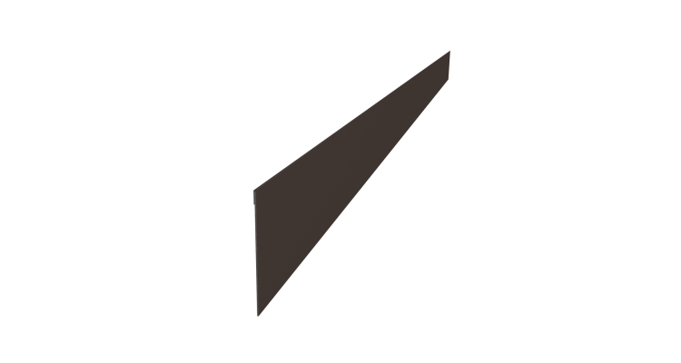 Ламель забора жалюзи Palermo стартовая/финишная для калиток и ворот 0,5 Satin Matt TX RR 32 темно-коричневый