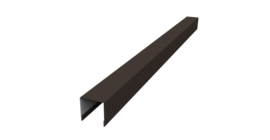 Планка вертикальная лицевая для забора жалюзи Palermo 0,5 Satin Matt TX RR 32 темно-коричневый (1,8м)