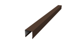 Планка вертикальная лицевая для забора жалюзи Palermo 0,5 PurLite Matt RAL 8017 шоколад (2м)