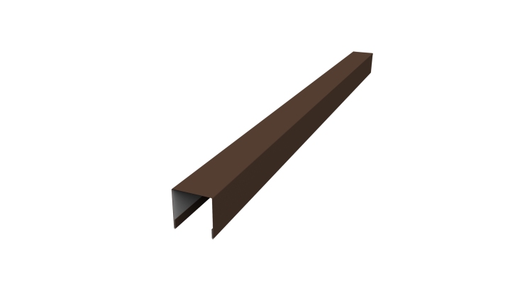 Планка вертикальная лицевая для забора жалюзи Palermo 0,5 Satin Matt RAL 8017 шоколад (2м)