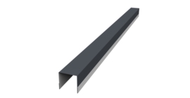 Планка вертикальная обратная для забора жалюзи Palermo 0,5 Atlas X RAL 7024 мокрый асфальт (1,8м)